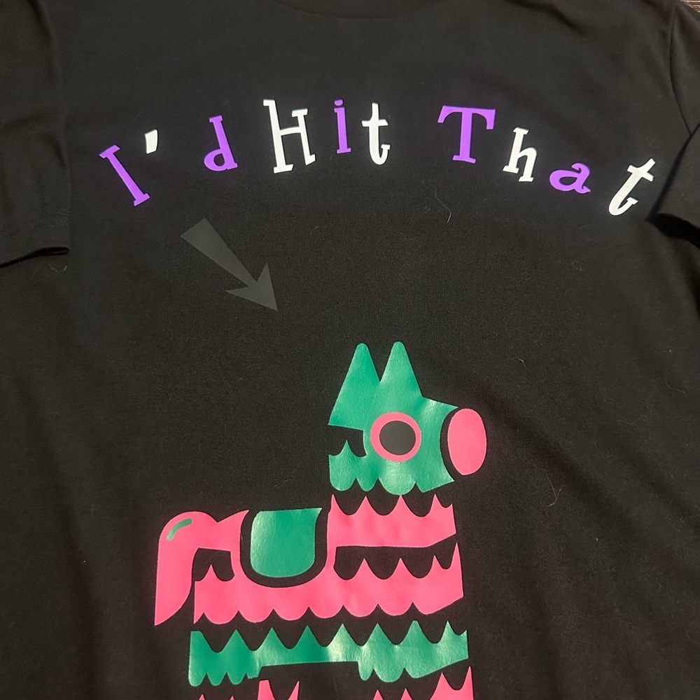 George Black and Pink Short Sleeve Tee with Graphic Design